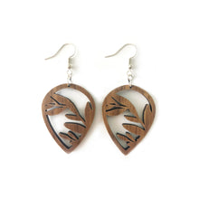 Load image into Gallery viewer, Branches Cutout Wood Earrings - Walnut