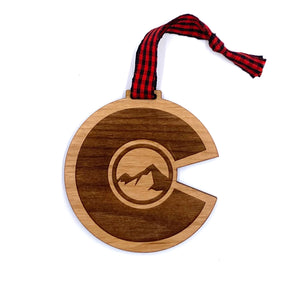 Colorado "C" Wood Ornament