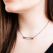Load image into Gallery viewer, White Mountain Bar Wood Necklace