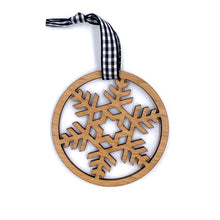 Load image into Gallery viewer, Snowflake Wood Ornament