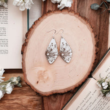 Load image into Gallery viewer, Large Diamond Sprout White Wood Earrings