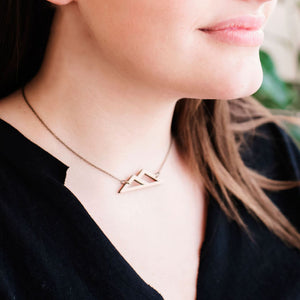 Wood Mountain Cutout Necklace