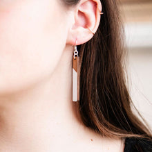 Load image into Gallery viewer, Boho Rectangle Wood Earrings