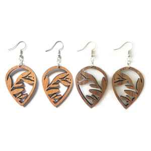 Branches Cutout Wood Earrings