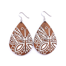 Load image into Gallery viewer, NILMDTS Butterfly Wood Earrings