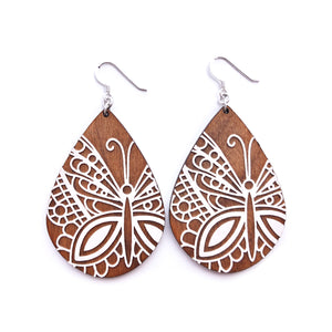 NILMDTS Butterfly Wood Earrings