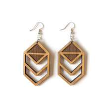 Load image into Gallery viewer, Chevron Cutout Wood Earring - Alder