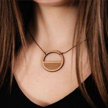 Load image into Gallery viewer, Wood Circle Cutout Necklace