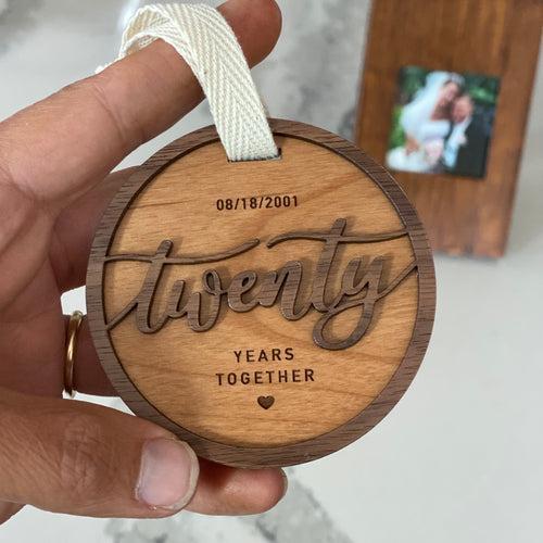 Personalized Wedding Anniversary Ornament