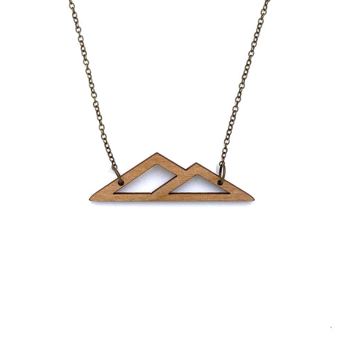 Wood Mountain Cutout Necklace