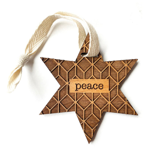 Peace - Wood Ornament
