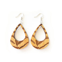 Load image into Gallery viewer, Tiger Lobe Wood Earrings