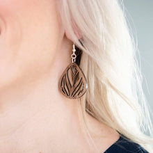 Load image into Gallery viewer, Feather Cutout Wood Earrings